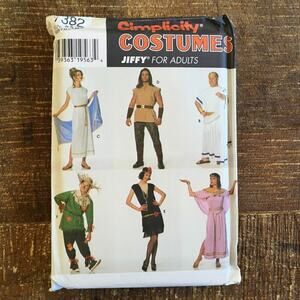 Simplicity Sewing Pattern 7382 Adult Halloween Costume Theatre Cosplay S-L UNCUT